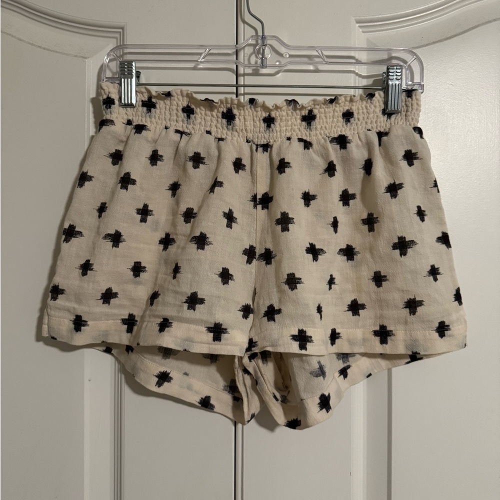 Madewell Women’s Linen Black and Cream Women's Shorts